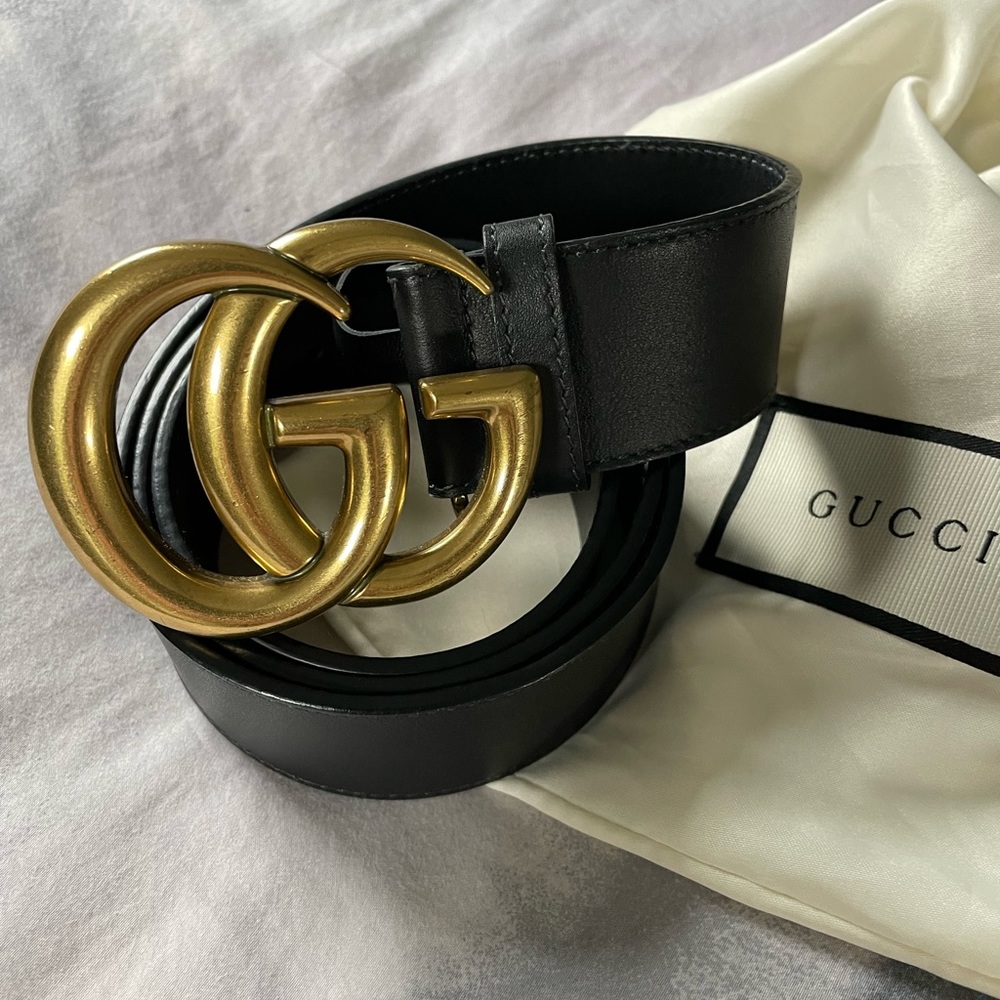 Gucci wide leather belt